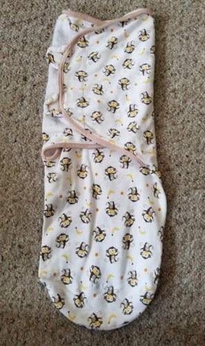 SWADDLE ME Monkey Print Swaddle LARGE 14-20 Pounds 3-6 months