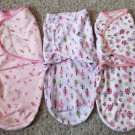 SUMMER Lot of Infant Girls Swaddles SM MED 7-14 pounds 0-3 months SWADDLE ME (#36)