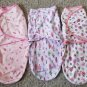 SUMMER Lot of Infant Girls Swaddles SM MED 7-14 pounds 0-3 months SWADDLE ME (#36)