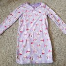CARTER’S Purple Snowman Print Flannel Nightgown Pajamas L Girls Size 8-10