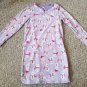 CARTER’S Purple Snowman Print Flannel Nightgown Pajamas L Girls Size 8-10