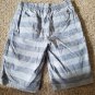 CRAZY 8 Gray Striped Longer Length Shorts Boys Size 12 (#1011)