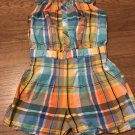 GYMBOREE Plaid Sleeveless Short Romper Girls Size 4T