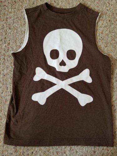 CRAZY 8 Brown Sleeveless Skull Boys Top Size 7-8