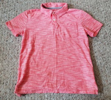 OLD NAVY Heather Red Short Sleeved Polo Shirt Boys Size 10-12