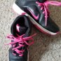 NIKE Black and Pink Hi Top Sneakers Youth Girls Size 1.5