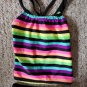 XHILARATION Black Striped Tankini Bathing Suit Girls Size 4-5