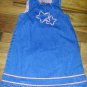 SO 4th Star Embellished Sleeveless Denim Jumper Dress Girls Size 4T