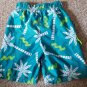 CHEROKEE Blue and Green Tropical Print Trunk Swimsuit Small Boys Size 6-7