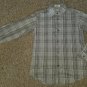 Brown Plaid CALVIN KLEIN Long Sleeved Button Front Shirt Boys Size 12 Slim Fit