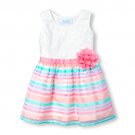 THE CHILDREN’S PLACE Lacy Striped Sleeveless Dress Girls Size 4T
