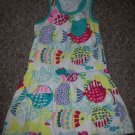 WONDERKIDS Fishy Print Racer Back Sundress Girls Size 4T