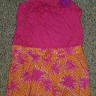 HEALTHTEX Pink and Orange Tropical Print Short Romper Girls Size 4T