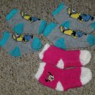 3 pair of Toddler Socks MINNIE MOUSE and MINIONS Fits 2T – 4T