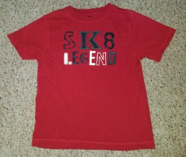 GYMBOREE Red Short Sleeved SK8 LEGEND Top Boys Size 7