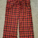 BURTON Red and Black Plaid GORE-TEX Dri Ride Snowboarding Winter Pants Boys Size 14-16 XL