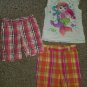 CARTER’S GARANIMALS Lot of Tops and Plaid Shorts Girls Size 3T