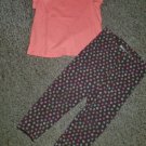 THE CHILDREN’S PLACE Coral Top JUMPING BEANS Floral Leggings Girls Size 3T
