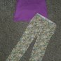 THE CHILDREN’S PLACE Purple Top OSH KOSH Floral Leggings Girls Size 3T