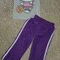 Gray HELLO KITTY Top with Purple Lined Athletic Pants Girls Size 3T