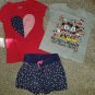 Lot of Tops MICKEY MOUSE and JUMPING BEANS Shorts Girls Size 4