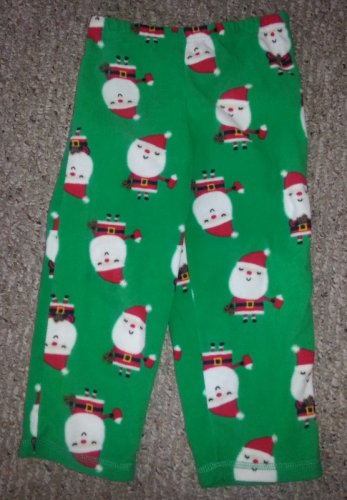 CARTER&acirc;��S Green SANTA Fleece Sleep Pants Size 4T