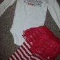 CARTER&acirc;��S Red and White Santa&acirc;��s Little Helper Tutu Legging Pant Set Girls 18 months