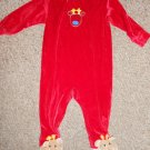 CARTER’S KIDS Red Velour Reindeer Romper Size 18 months