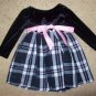 Black Velvet and Plaid Dress YOUNGLAND 18 months