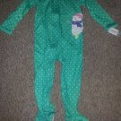 NWT Green Polka Dot Snowman One Piece CARTER’S Pajamas Girls Size 4T