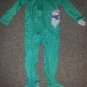 NWT Green Polka Dot Snowman One Piece CARTER’S Pajamas Girls Size 4T