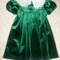 RARE EDITION White Lace and Green Velvet Short sleeved Dress Girls Size 5 NEW