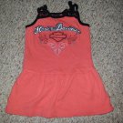 HARLEY DAVIDSON Orange and Black Sundress Girls Size 3T