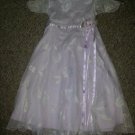 JENNY ANNIE DOTS Lilac Lacy Floral Overlay Special Occasion Dress Girls Size 4