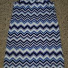 GAP KIDS Blue Zig Zag Print Racer Back Tank Dress Girls Size 6-7