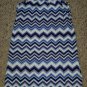 GAP KIDS Blue Zig Zag Print Racer Back Tank Dress Girls Size 6-7