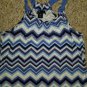 GAP KIDS Blue Zig Zag Print Racer Back Tank Dress Girls Size 6-7