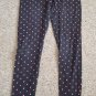 SO Black and Pink Polka Dot Leggings Ladies SMALL