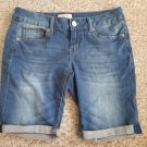 SO Cuffed Stretch Denim Jeans Shorts Juniors Size 7