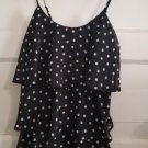 CANDIE’S Black and White Polka Dot Tiered Cami Ladies Juniors SMALL