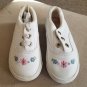 BALLOONS White Leather Floral Accent Sneakers Toddler Girls Size 7