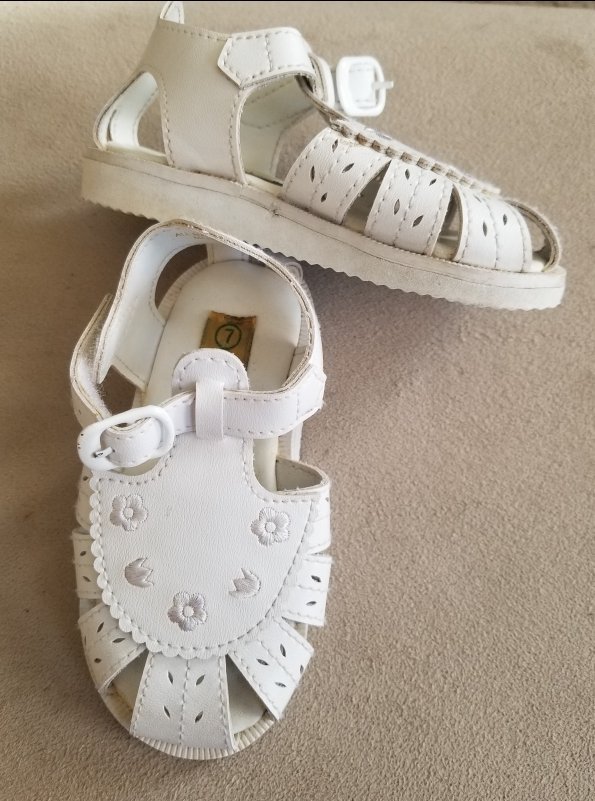 Crayola White Sandals Toddler Girls Size 7