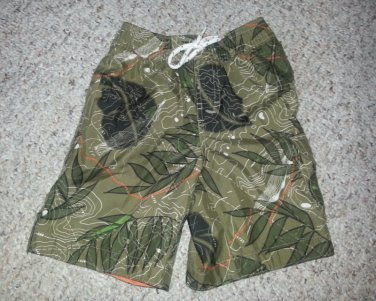 BABY GAP Green Tropical Print Trunk Style Bathing Suit Boys Size 2T