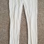 SO White Patterned Ribbed Footless Tights Leggings Juniors Size Medium
