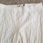 SO White Patterned Ribbed Footless Tights Leggings Juniors Size Medium