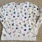 DIVIDED by H&M Kitty Lips Hearts Print Long Sleeved Top Ladies Juniors LARGE