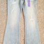 NWT Faded and Distressed L.E.I. Denim Jeans Low Rise Slim Bootcut Size 7