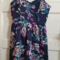 CANDIE&acirc;��S Blue Floral Print Sundress MEDIUM Attached Bra
