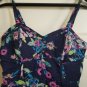 CANDIE&acirc;��S Blue Floral Print Sundress MEDIUM Attached Bra
