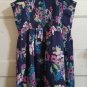 CANDIE&acirc;��S Blue Floral Print Sundress MEDIUM Attached Bra